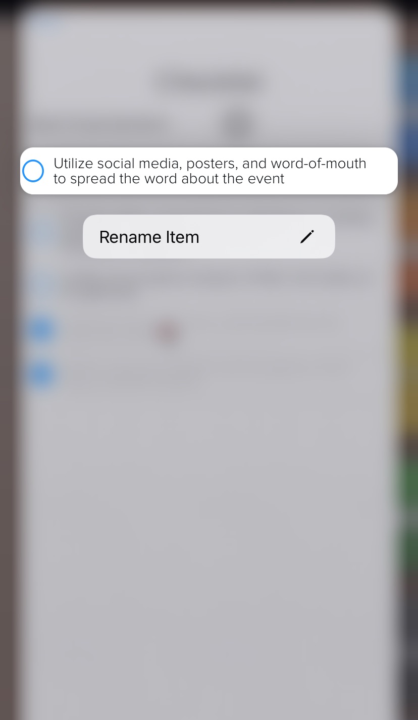 Rename Checklists
